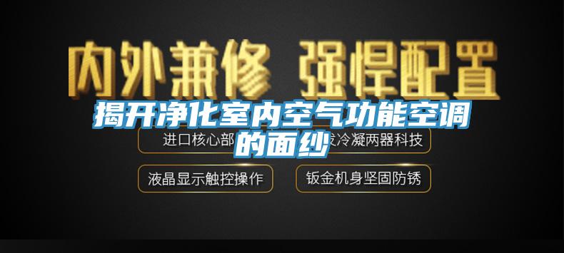 揭開(kāi)凈化室內(nèi)空氣功能空調(diào)的面紗