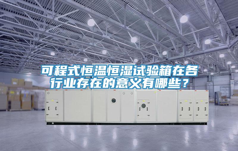 可程式恒溫恒濕試驗箱在各行業(yè)存在的意義有哪些？