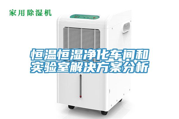 恒溫恒濕凈化車間和實(shí)驗(yàn)室解決方案分析