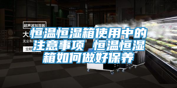恒溫恒濕箱使用中的注意事項(xiàng) 恒溫恒濕箱如何做好保養(yǎng)