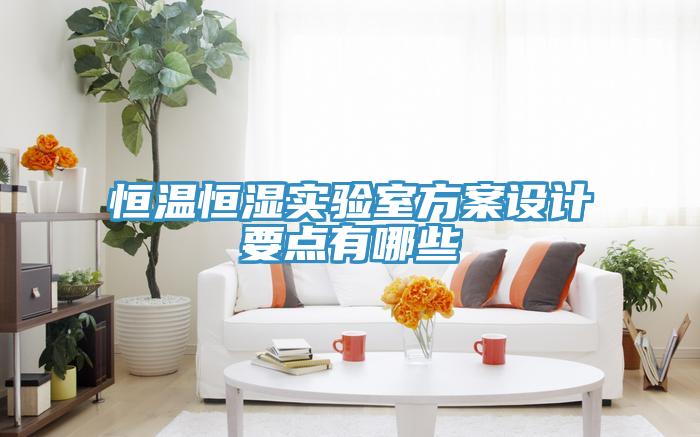 恒溫恒濕實(shí)驗(yàn)室方案設(shè)計(jì)要點(diǎn)有哪些