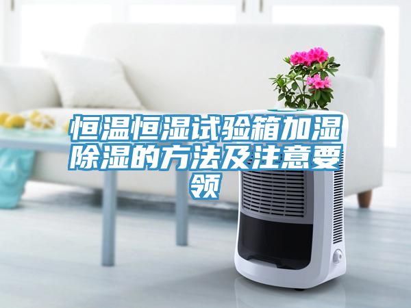 恒溫恒濕試驗(yàn)箱加濕除濕的方法及注意要領(lǐng)