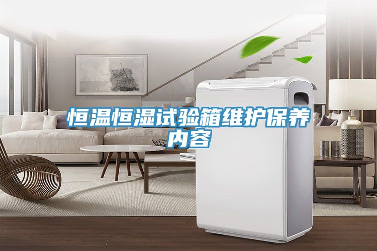 恒溫恒濕試驗箱維護保養(yǎng)內(nèi)容