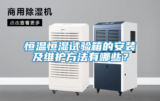 恒溫恒濕試驗(yàn)箱的安裝及維護(hù)方法有哪些？