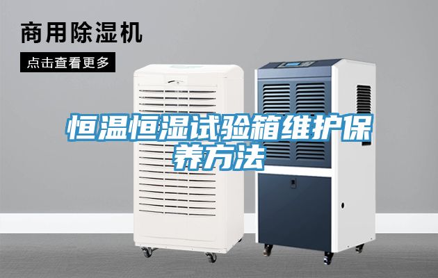恒溫恒濕試驗箱維護保養(yǎng)方法
