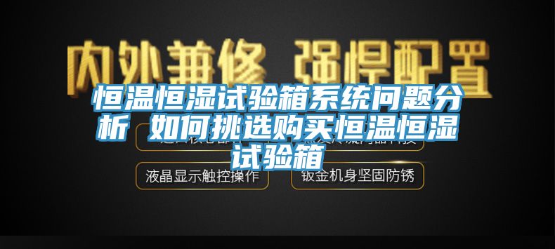 恒溫恒濕試驗(yàn)箱系統(tǒng)問題分析 如何挑選購(gòu)買恒溫恒濕試驗(yàn)箱