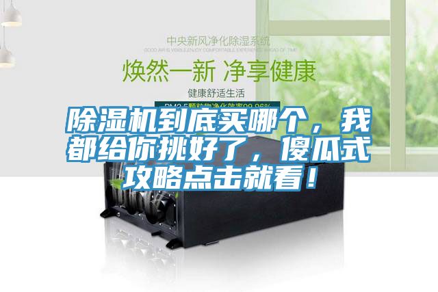 除濕機到底買哪個，我都給你挑好了，傻瓜式攻略點擊就看！