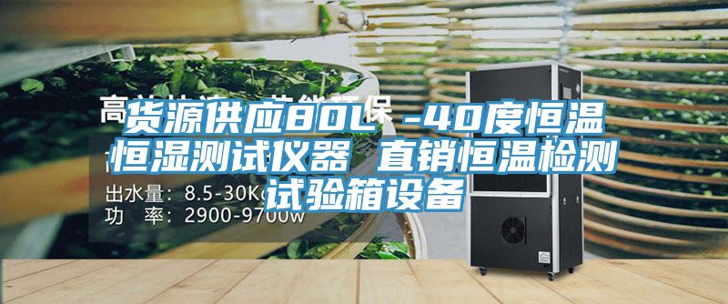 貨源供應(yīng)80L -40度恒溫恒濕測試儀器 直銷恒溫檢測試驗箱設(shè)備